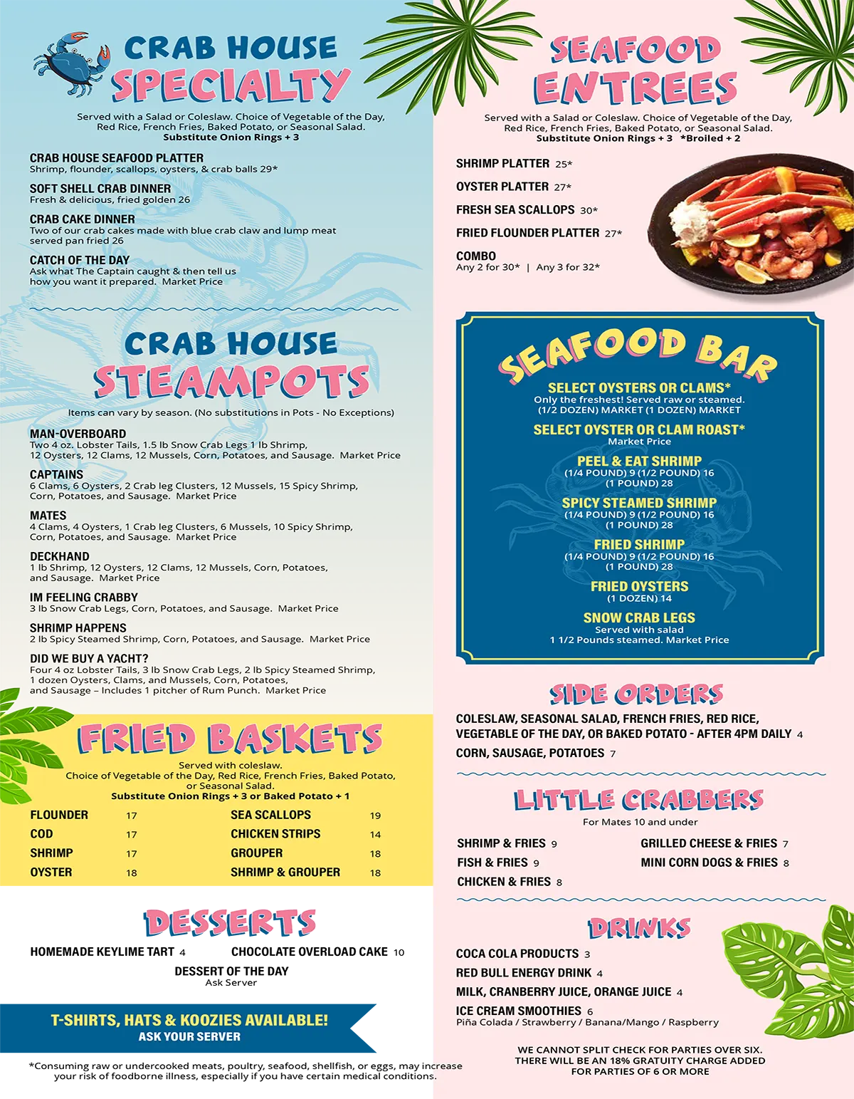All Day Menu - Inlet Crab House and Raw Bar